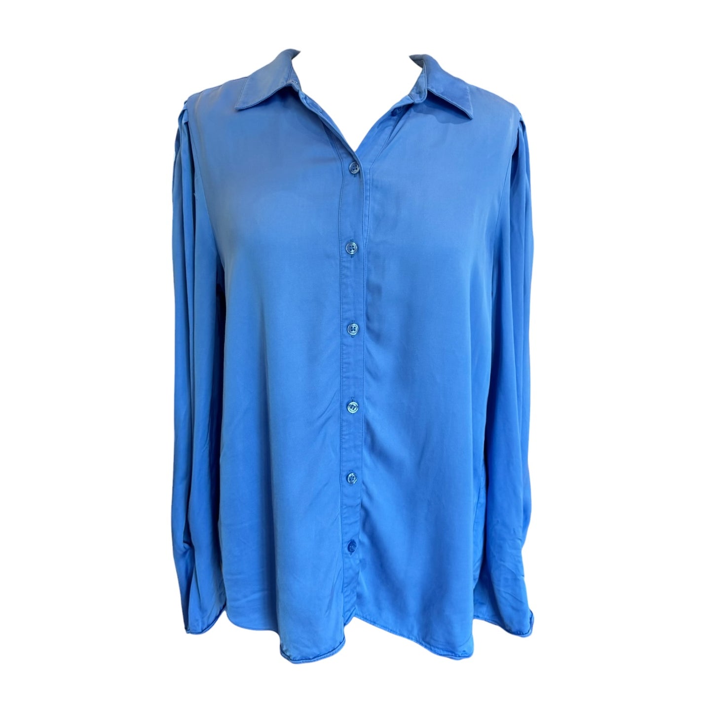 French Connection Blue Satin Shirt - 12