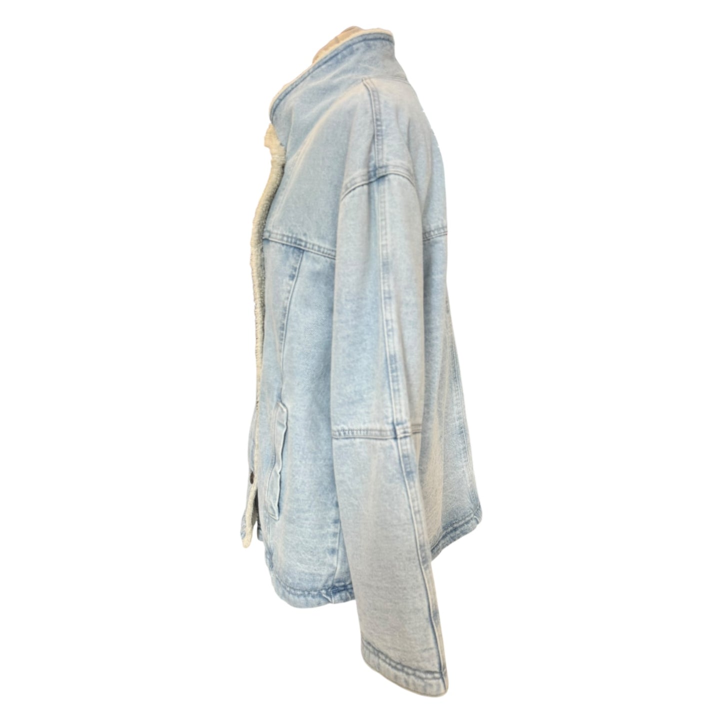 We The Free Twisted Heart Cozy Denim Jacket - 10/12 - NEW