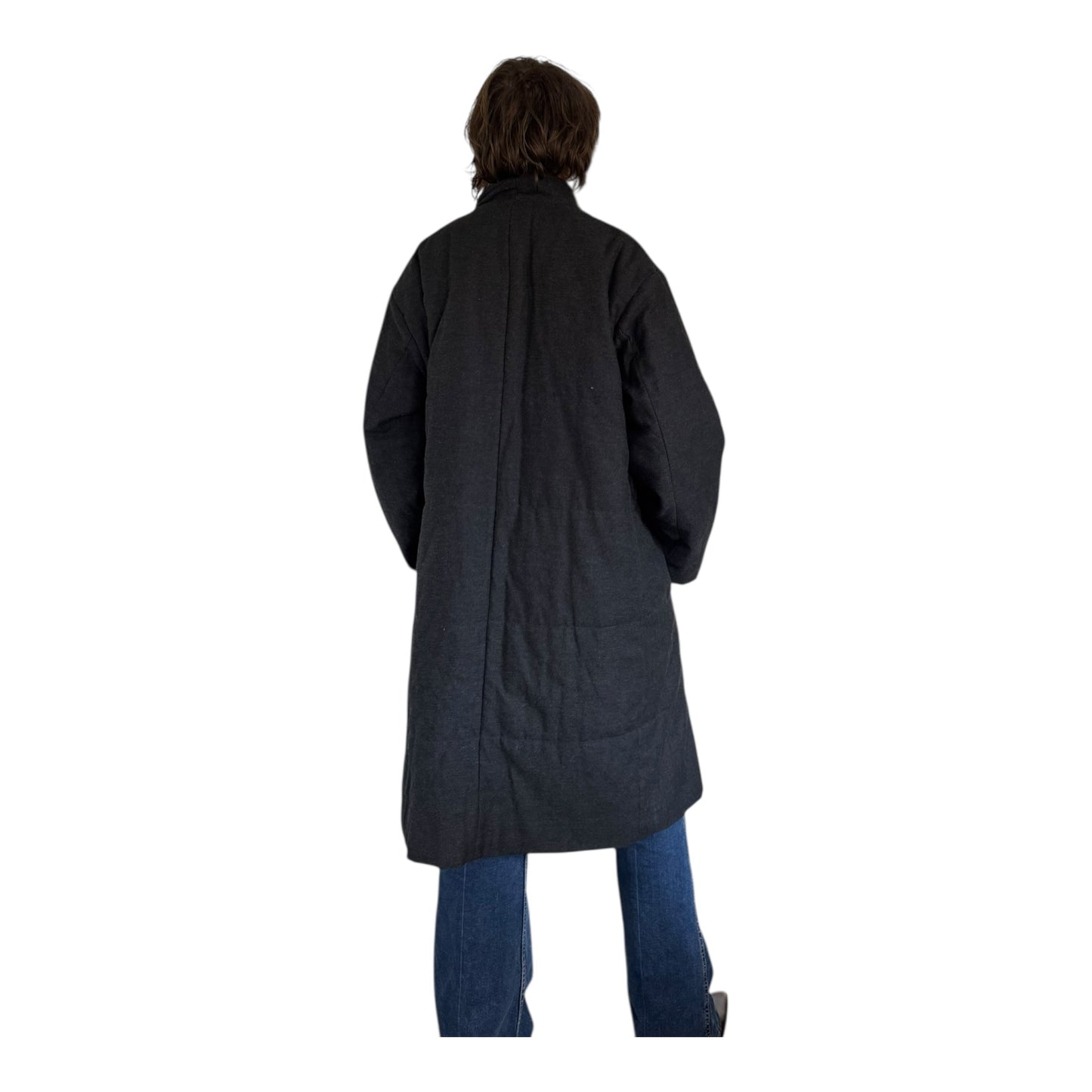 Toast Wool and Cotton Dark Grey Coat - 16/18