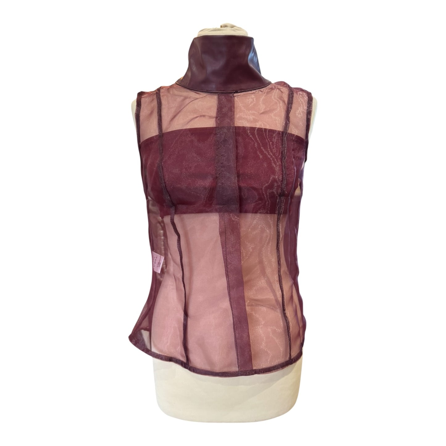 Coloma's Fiorella Burgundy Organza Top - 8/10 - NEW