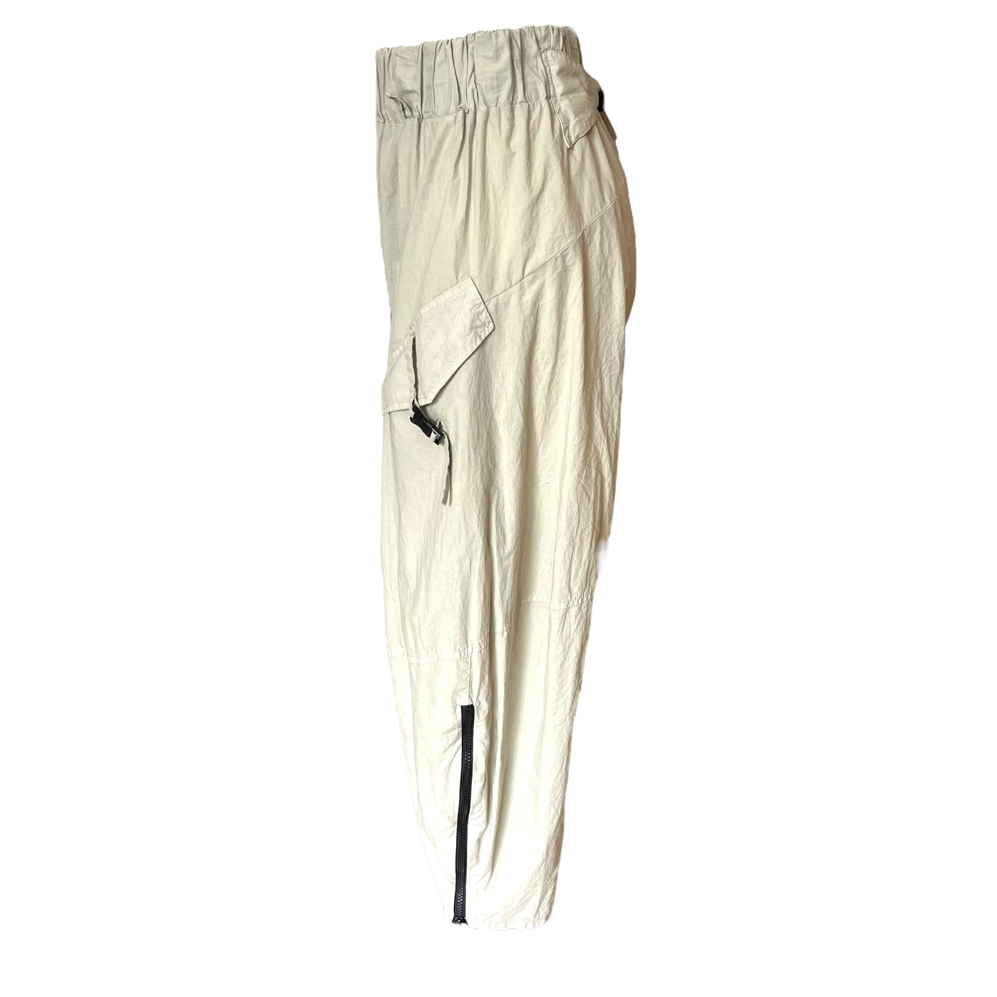 Lurdes Bergada Taupe Barrel Leg Trousers - 10/12