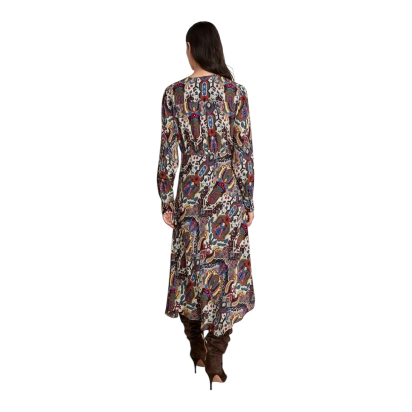 Emme Paisley Print Midi Dress - 14