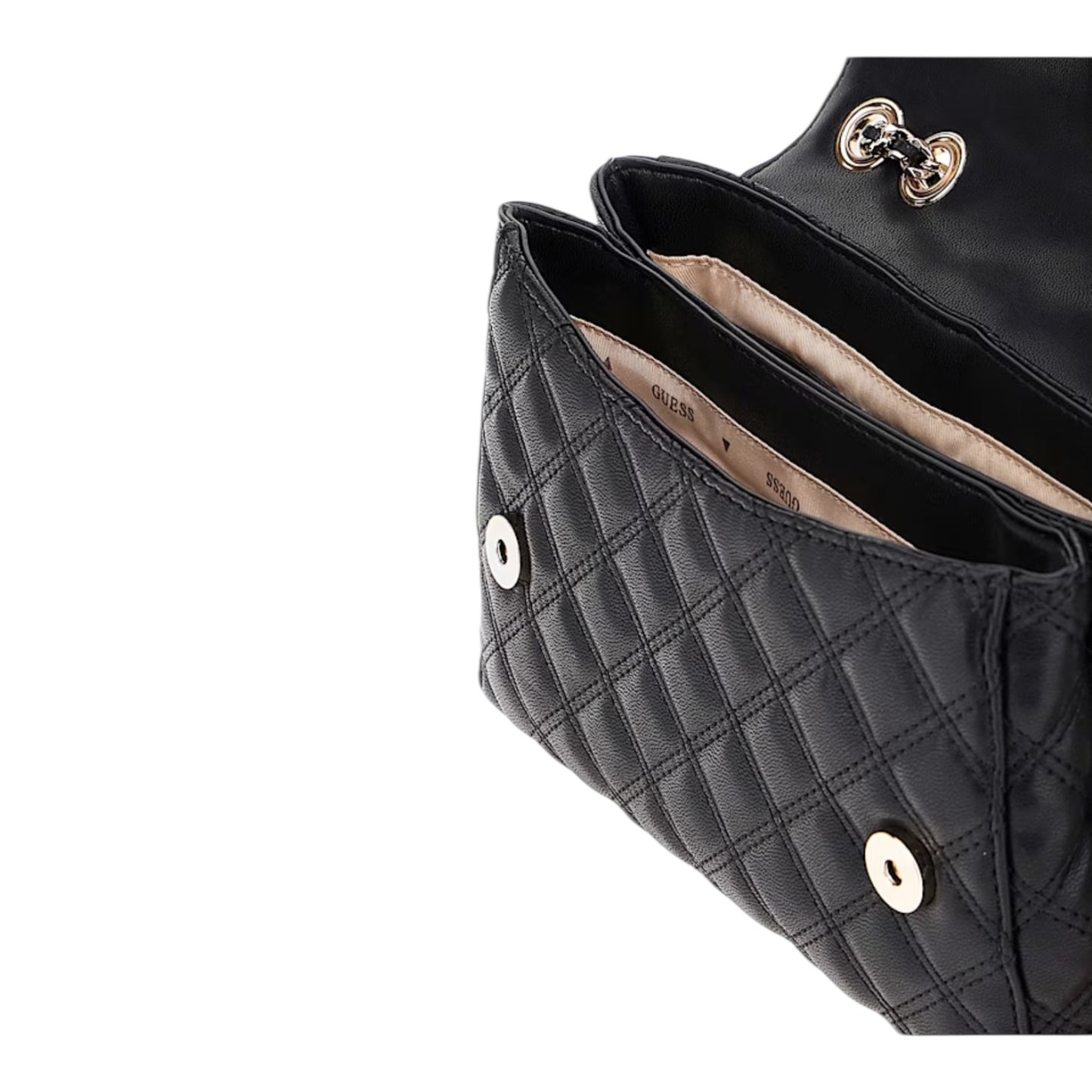 Guess Giully Quilted Black Crossbody Bag