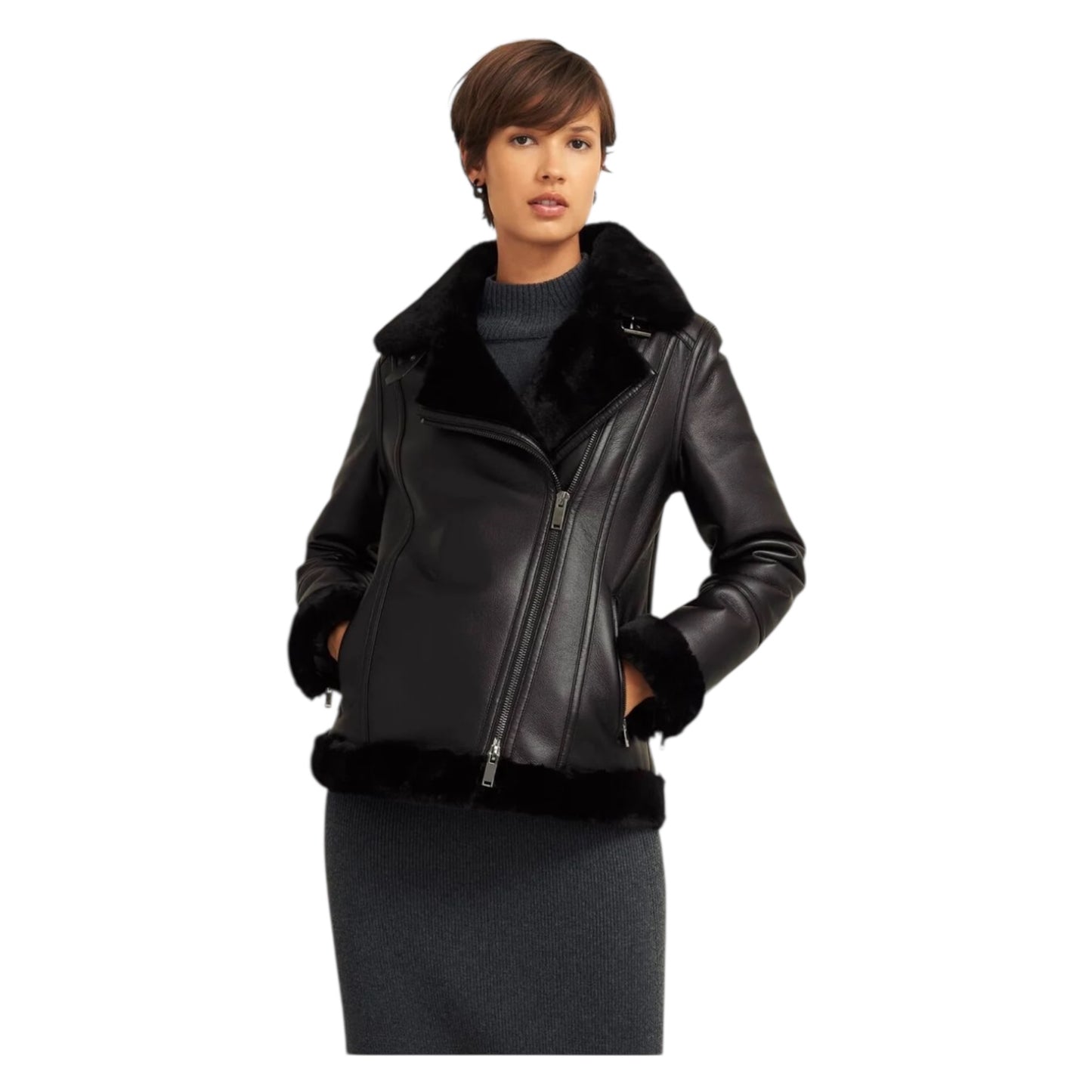 Hobbs Black Ali Biker Jacket - 10