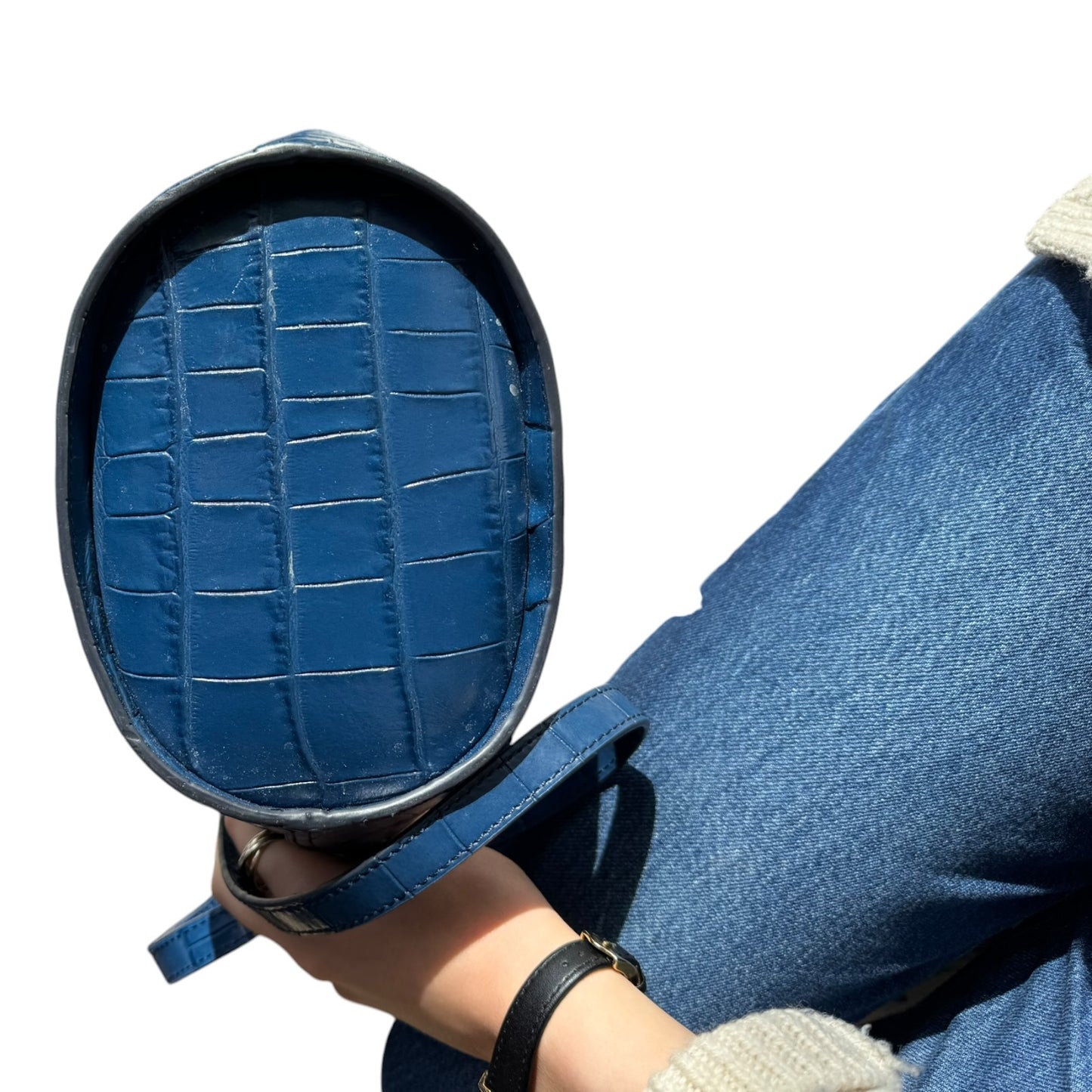 Jigsaw Blue Kenton Leather Bag