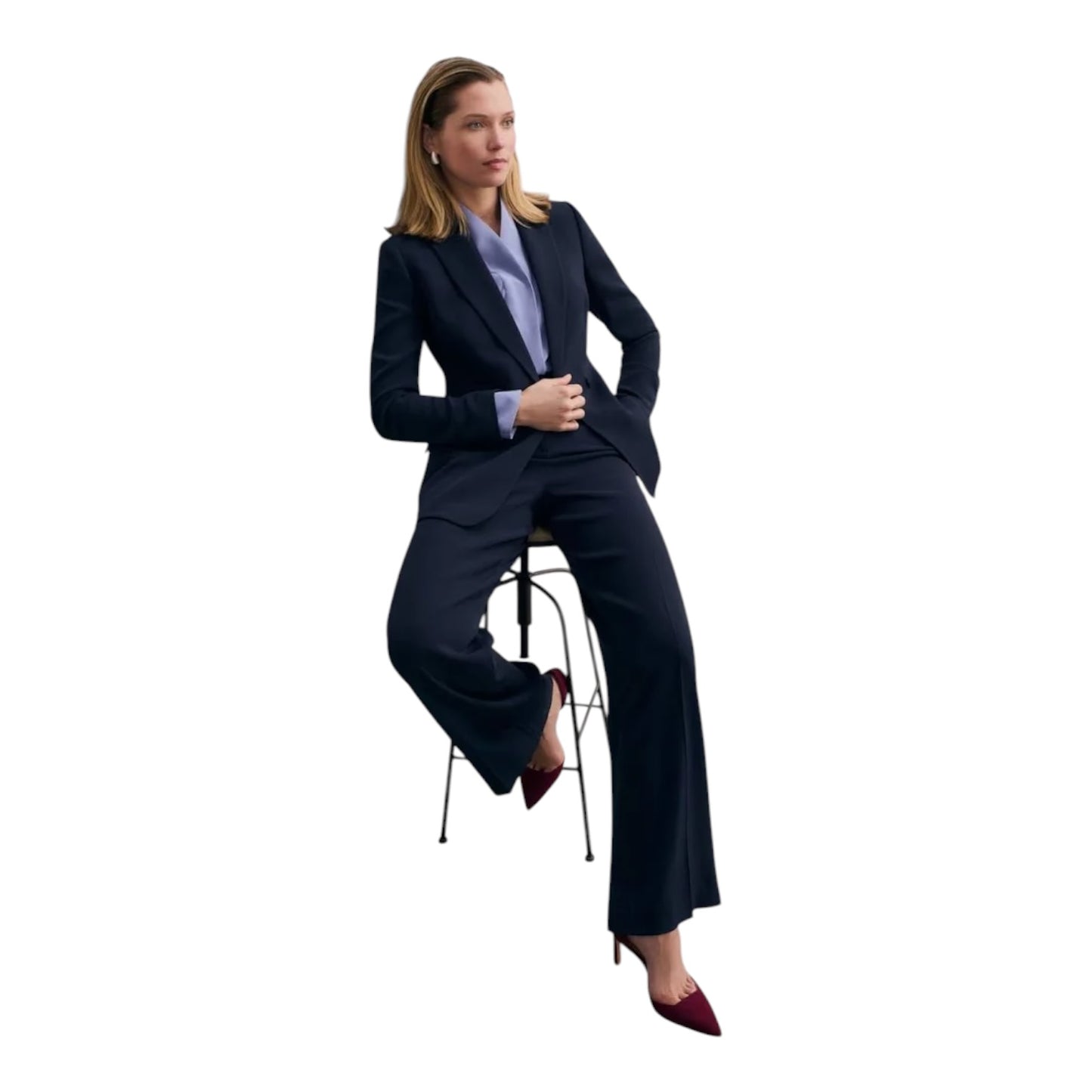 The Fold Clever Navy Crepe Knighton Jacket - 12