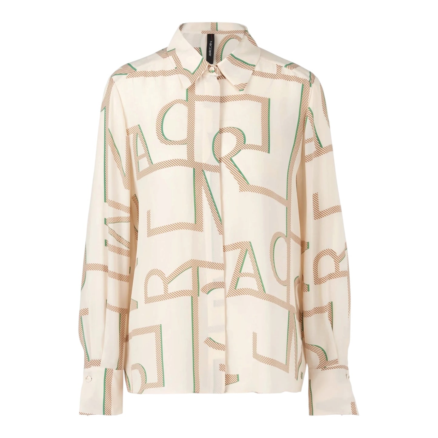 Marc Cain Creme Motif Print Shirt - 16