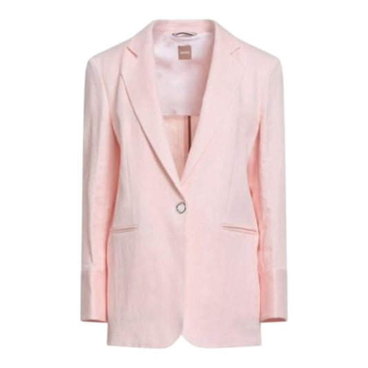 Boss Jizena Pink Linen Blazer - 10/12