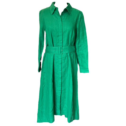 Jaeger Linen Green Linen Dress - 12