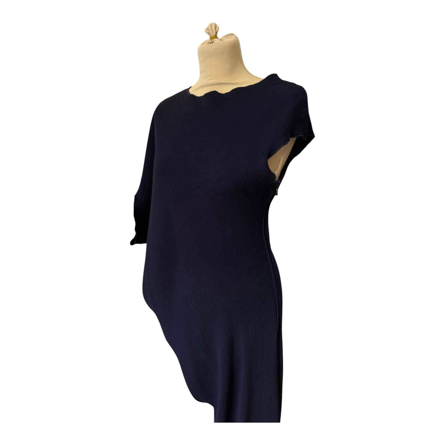 Kevan Jon Asymmetric Navy Dress - 14