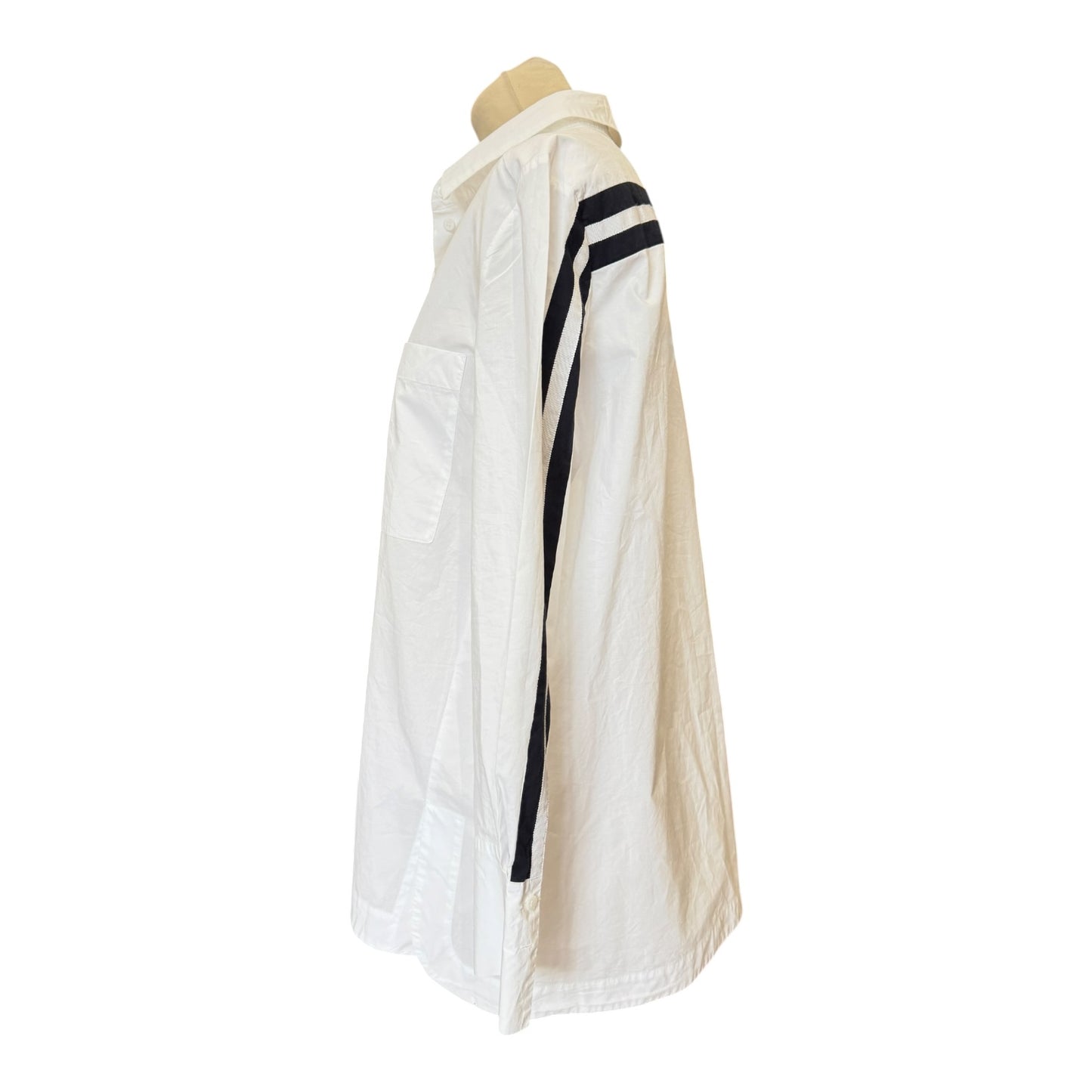 Luisa Cerano White Blouse with Navy Detail - 12
