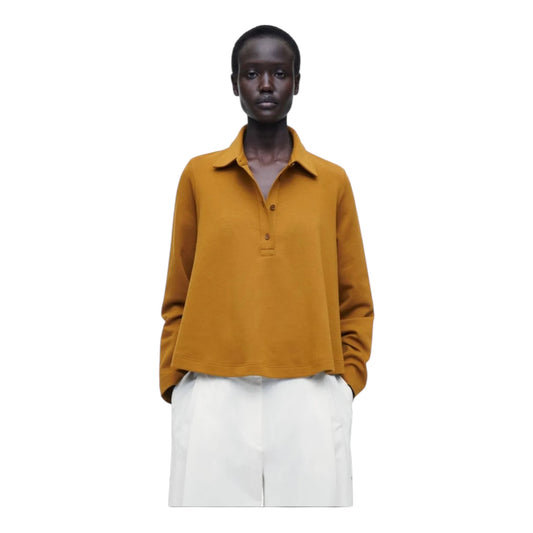 COS Mustard Flared Cotton Polo - 10/12