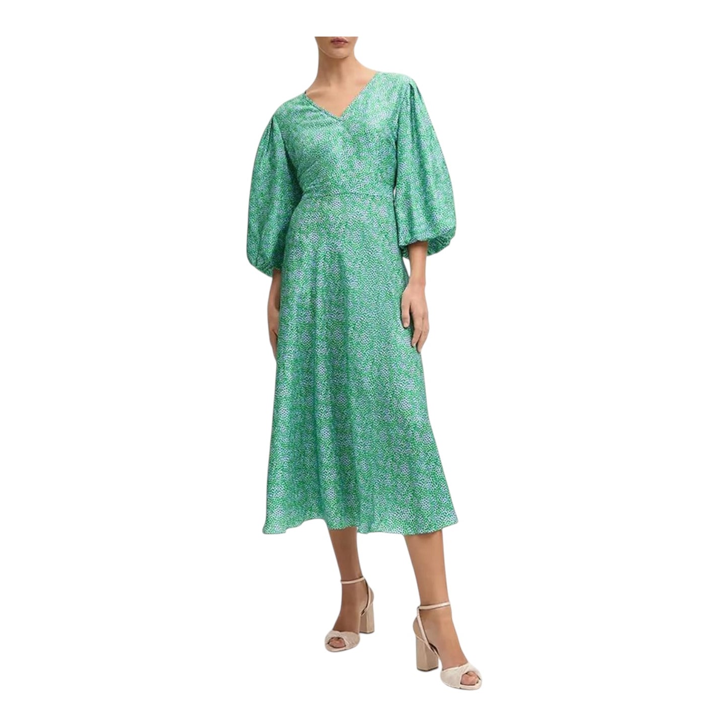 LK Bennett Lola Blossom Green Dress - 10 Petite - NEW