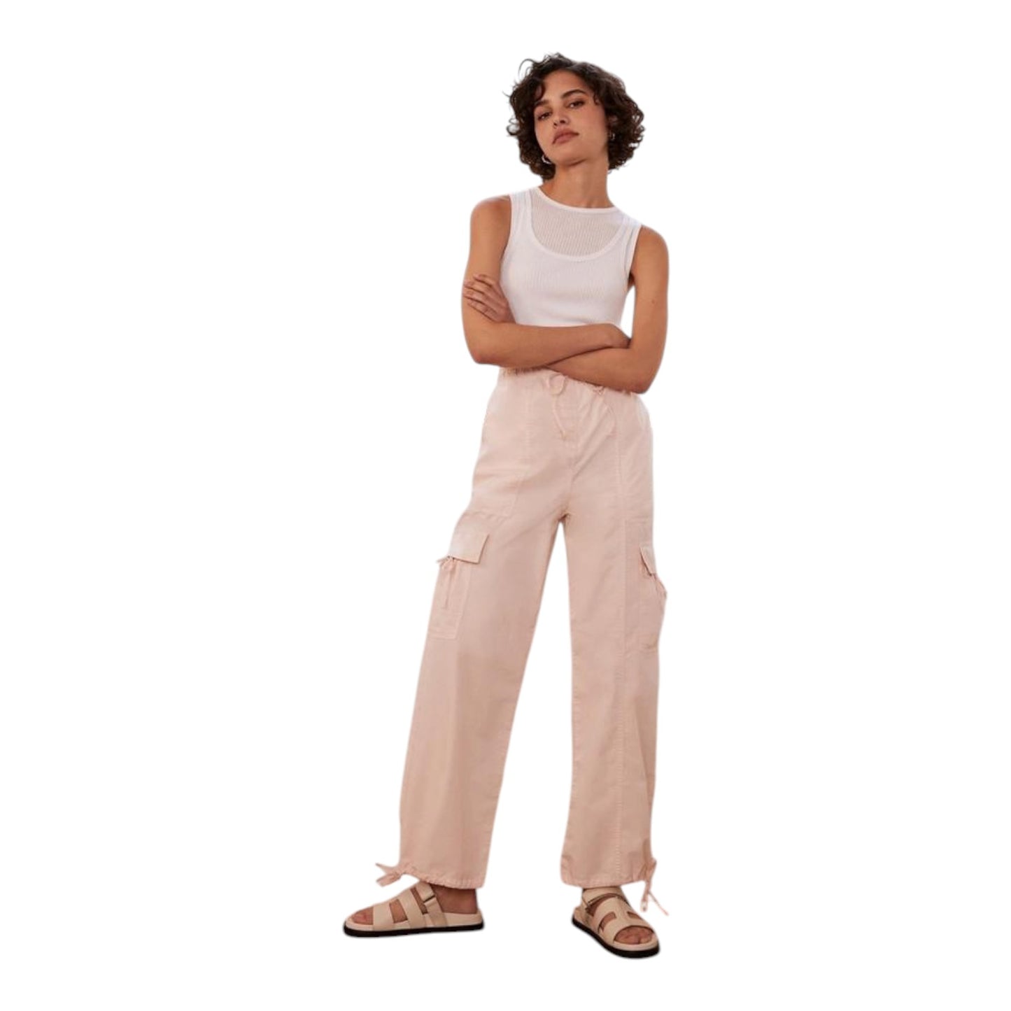 Mint Velvet Pink Parachute Cargo Trousers - 10