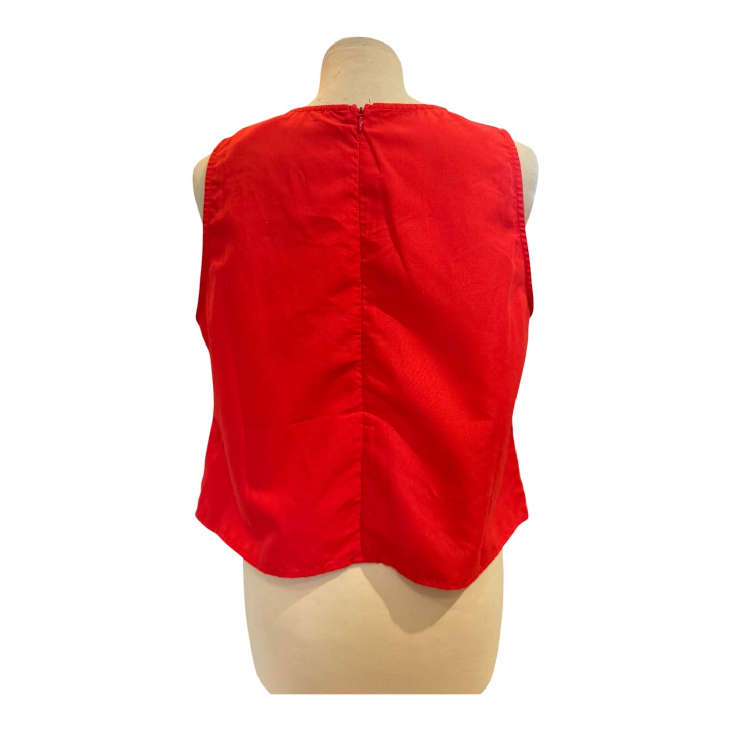 Frime Red Cotton Embroidered Crop Top - 12