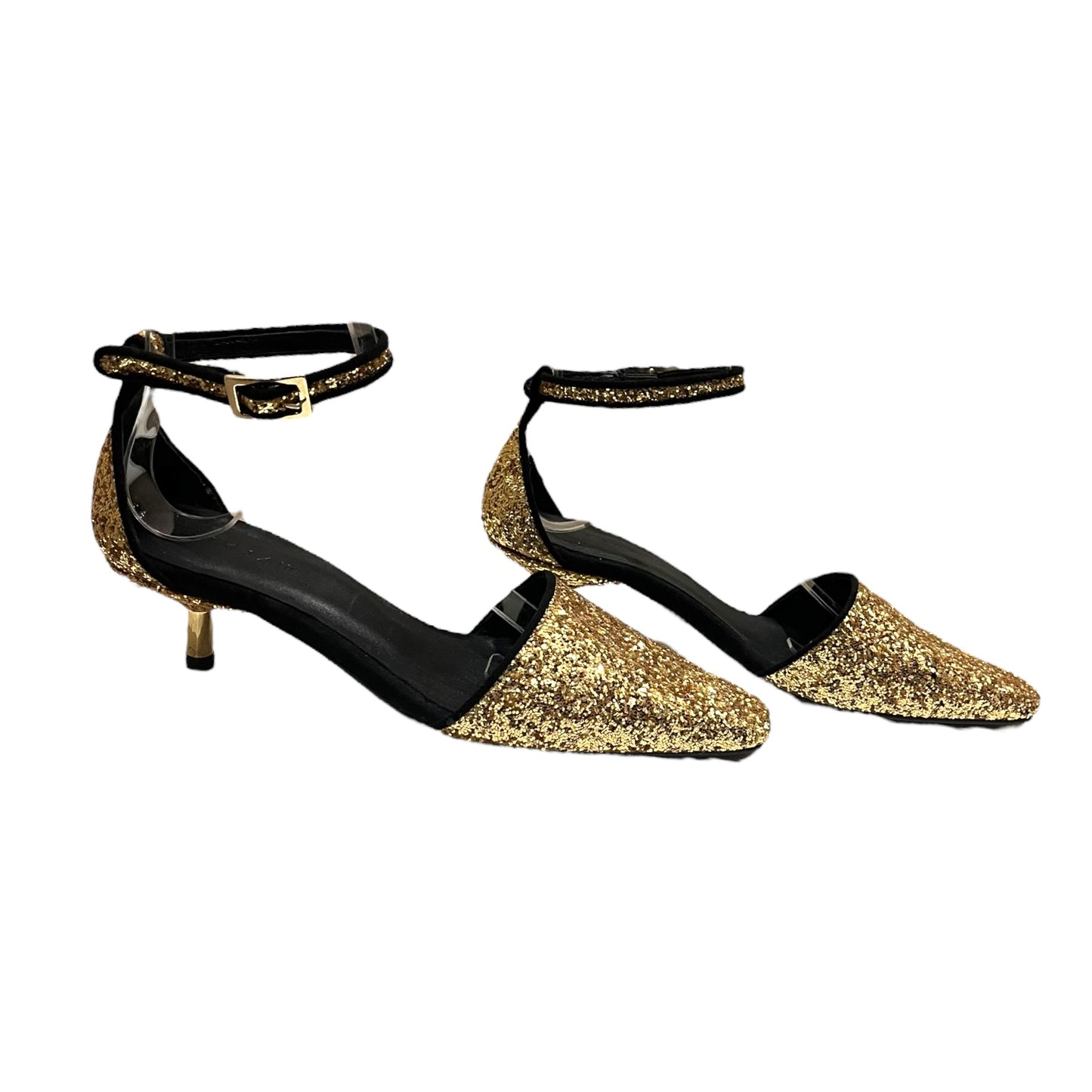 NEW Jigsaw Gold Sparkly Kitten Heels