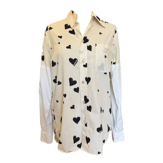 Marni Cream and Black Heart Blouse - 12