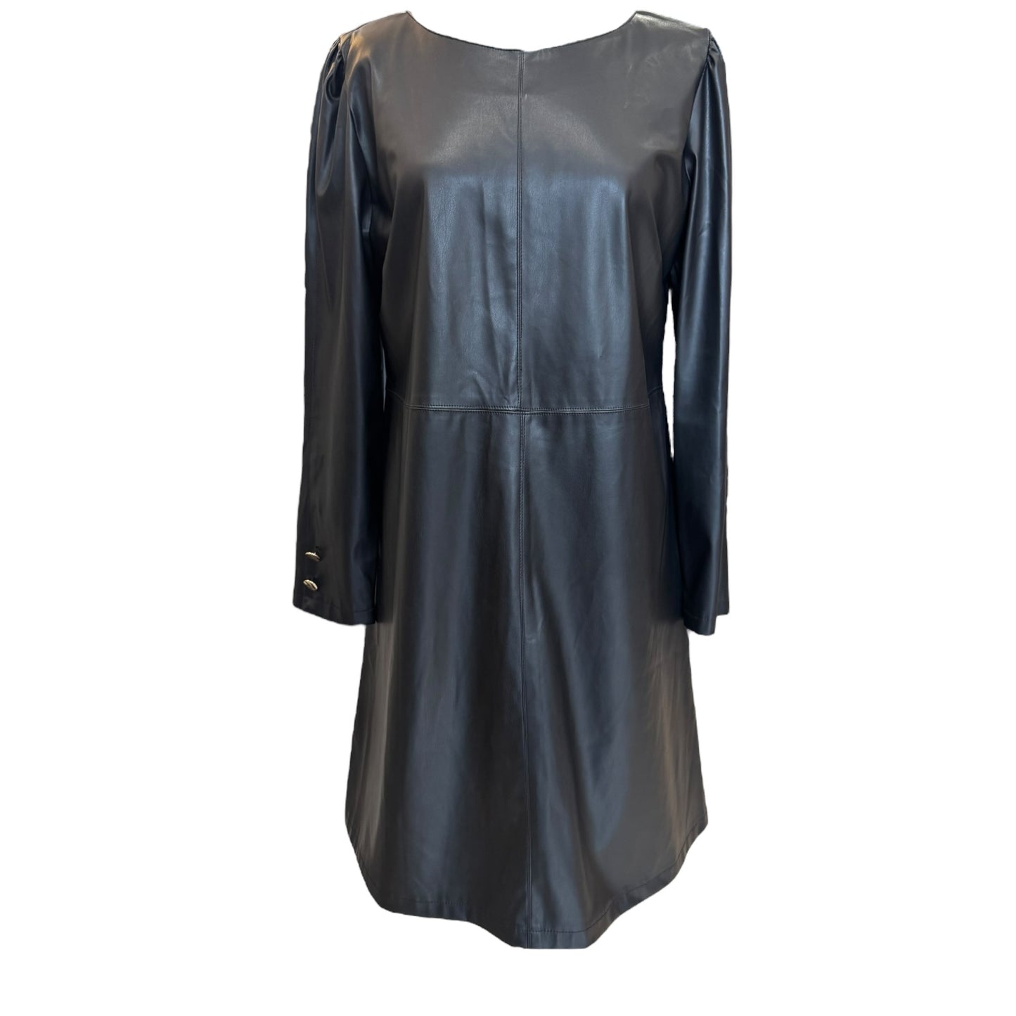 Emme Marella Black Pleather Dress - 14 - NEW