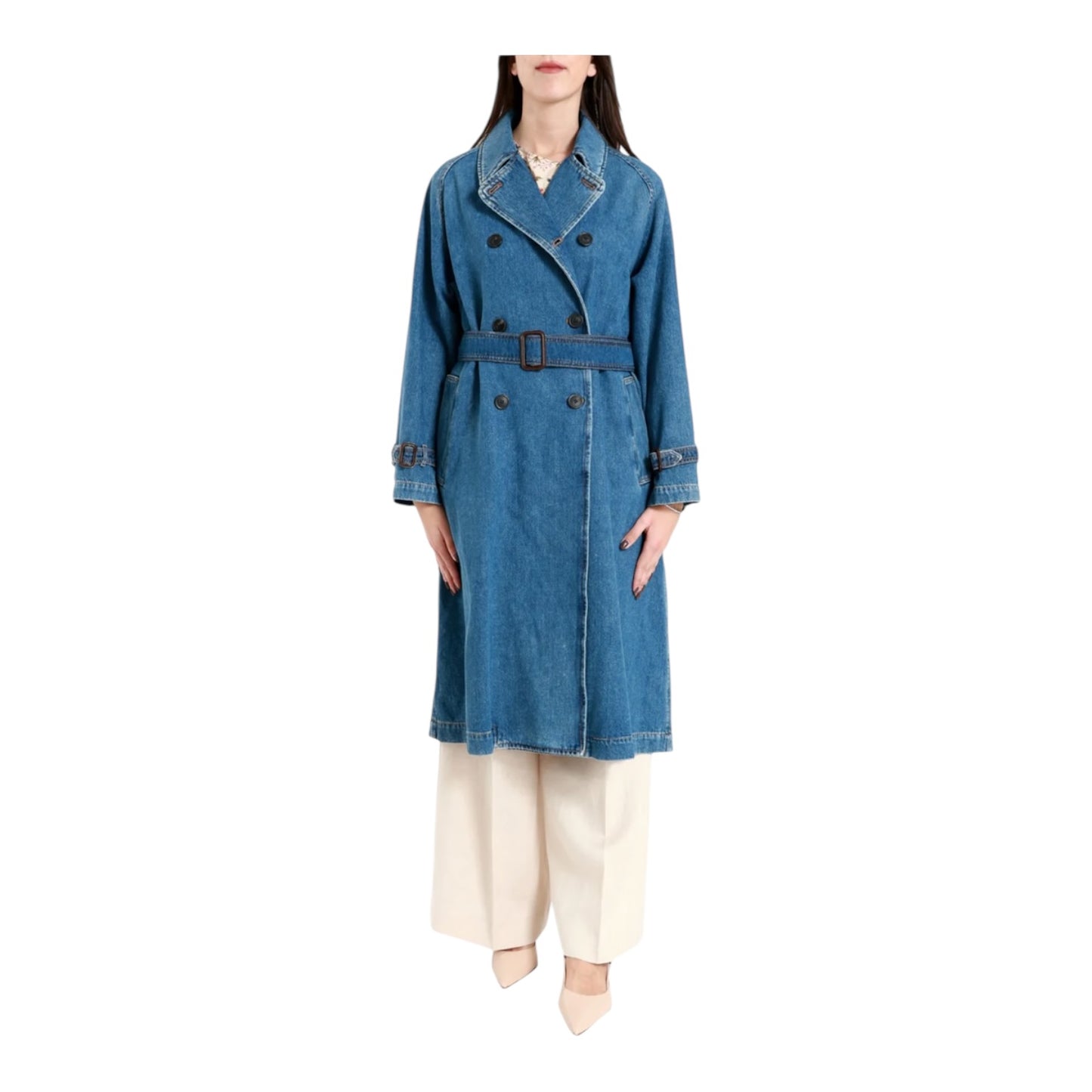 Max Mara Denim Trench Coat - 10