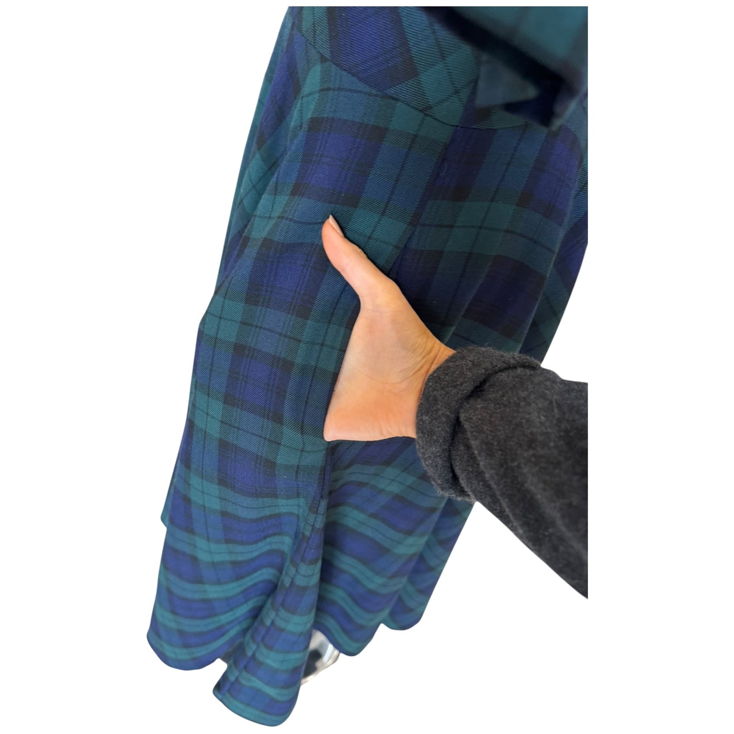The Pretty Dress Company Navy and Green Tartan Dress - 12