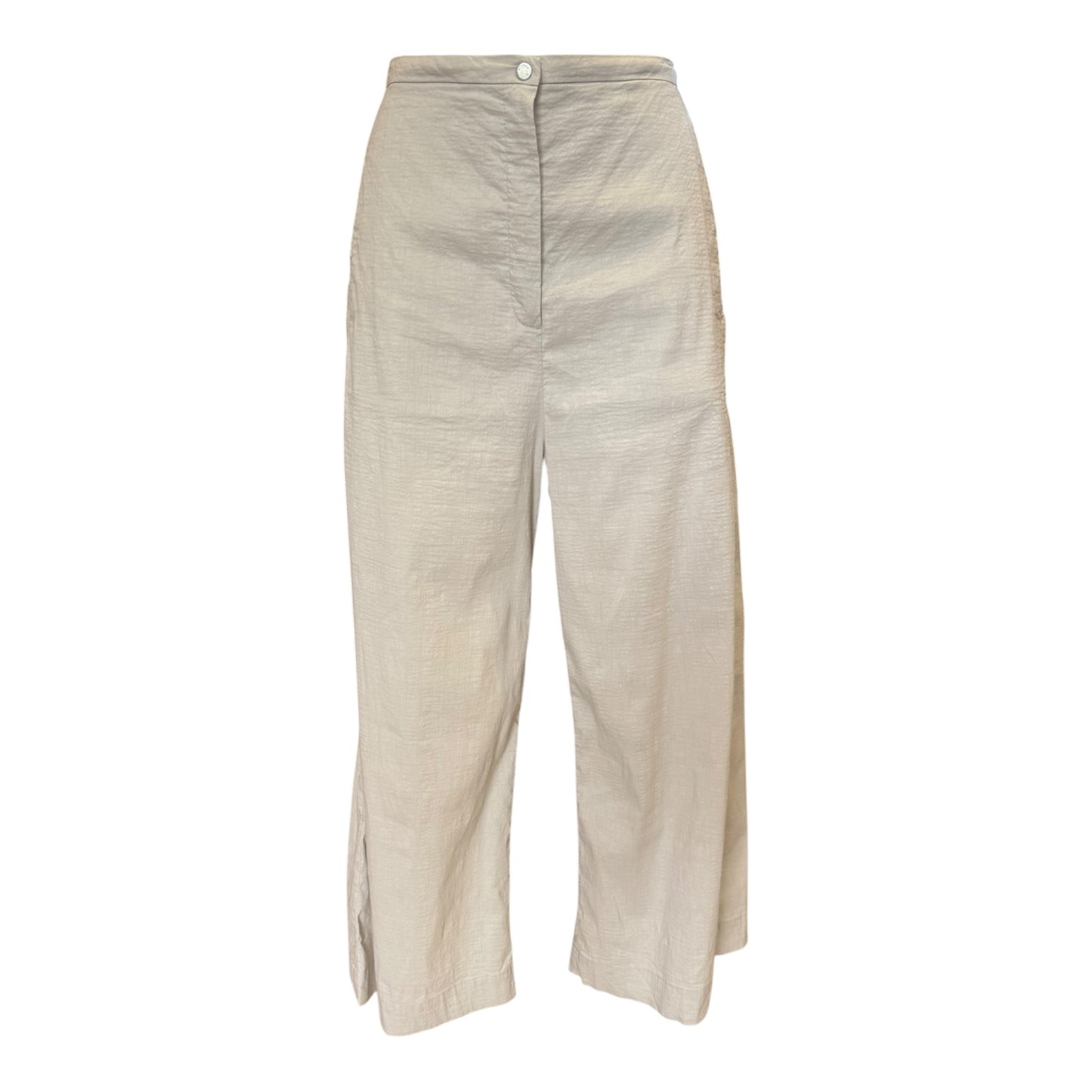 Annette Gortz Grey Beige Wide Leg Trousers - 14