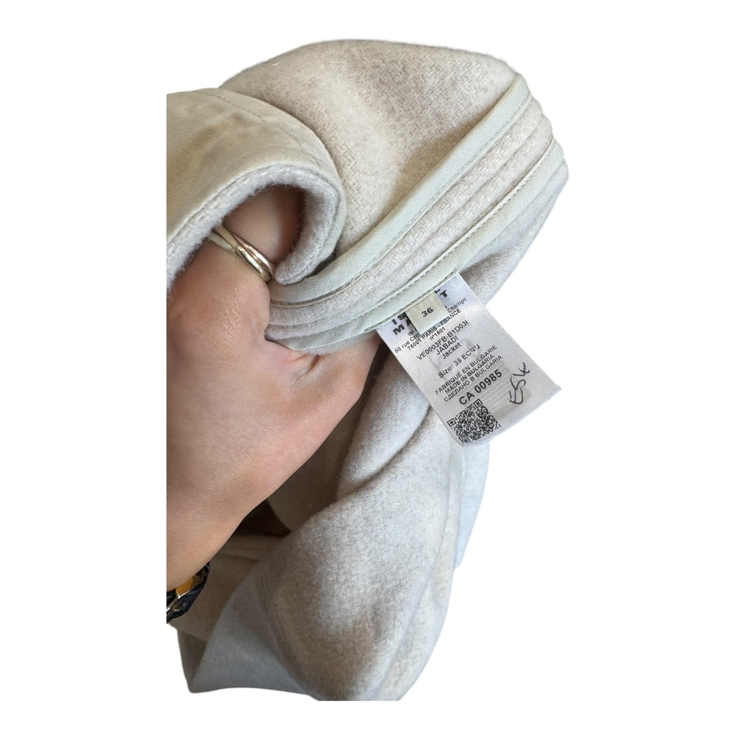 Isabel Marant Cream Wool Blend Jacket - 10