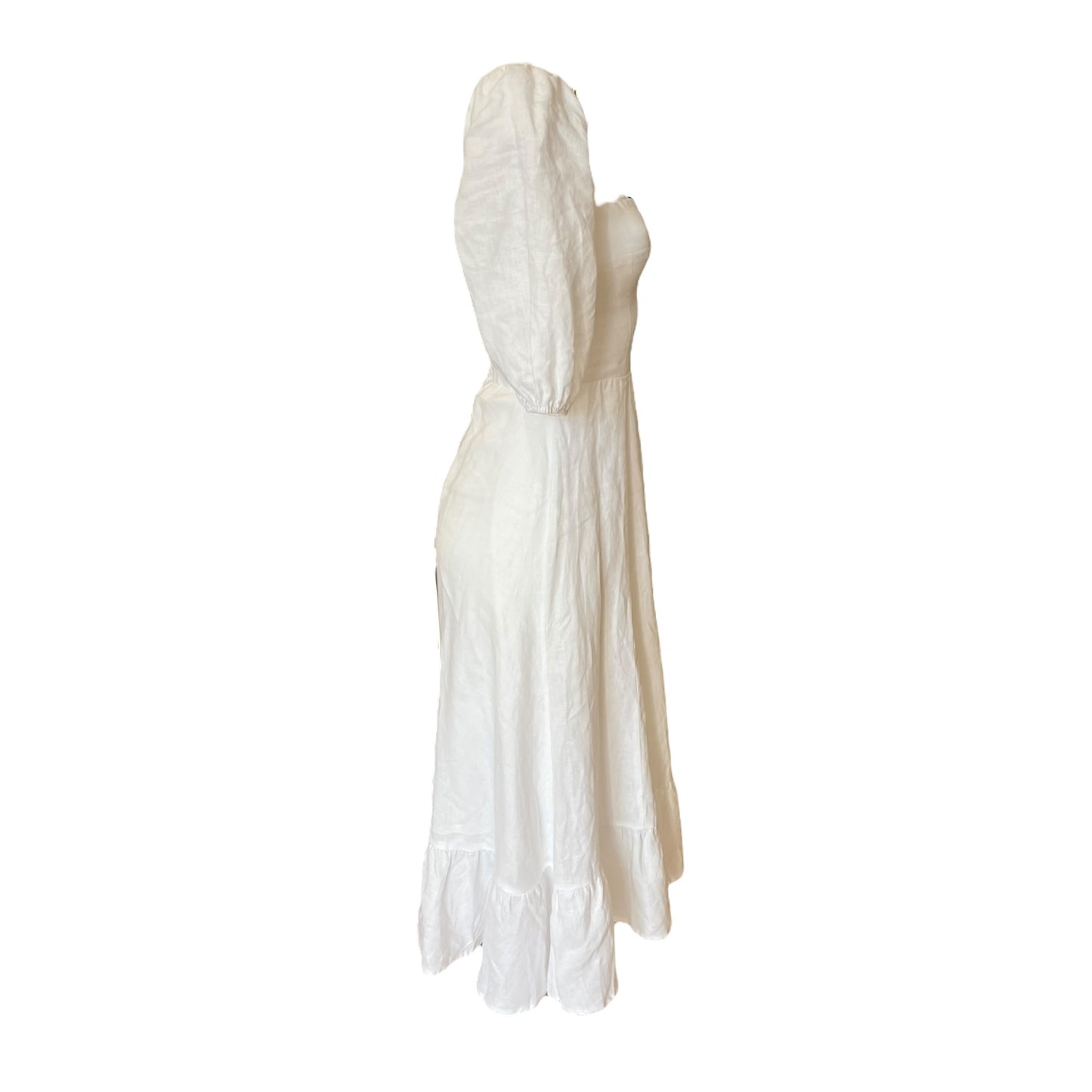 Reformation White Linen Dress - 8