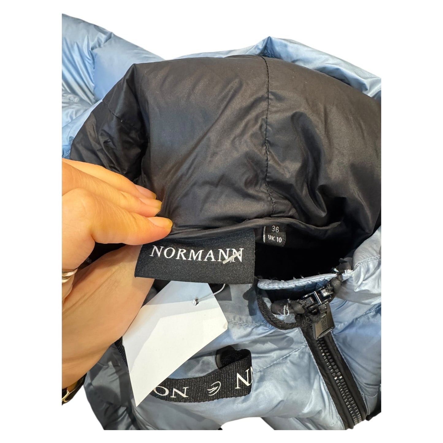 Normann Naomi Padded Coat in Sky Blue - 10