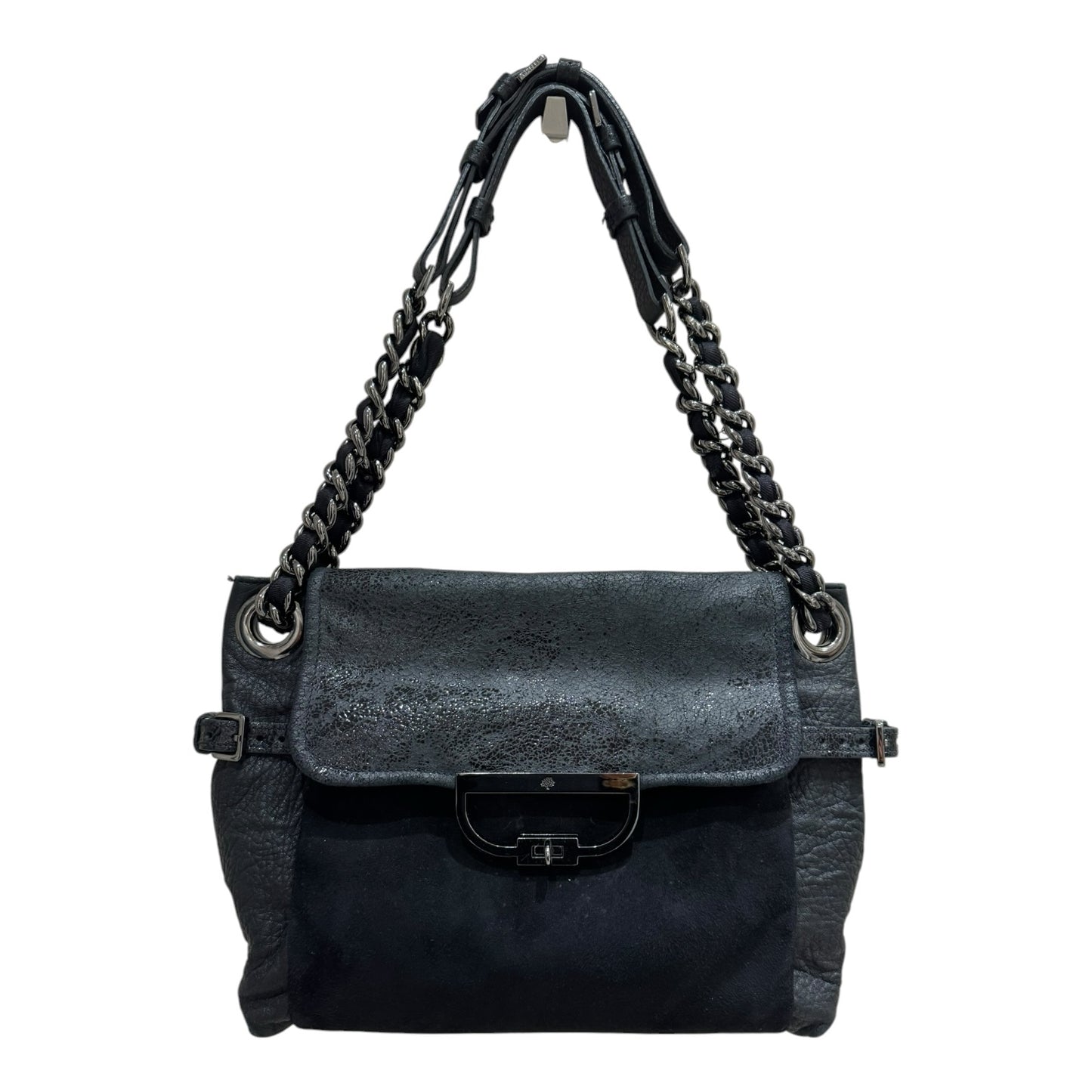 Mulberry Jenah Black Leather and Suede Bag
