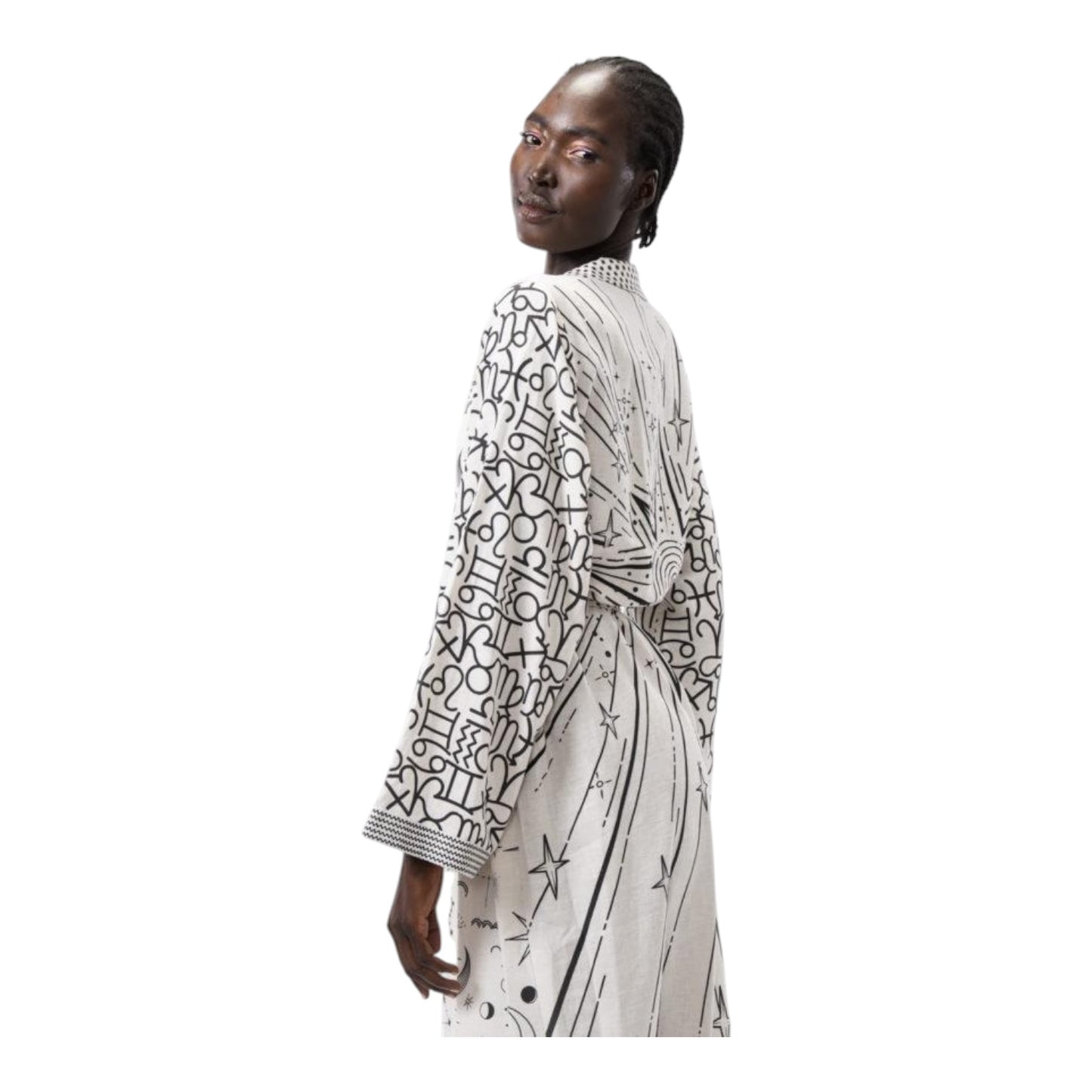 ME369 Zodiac Print Nova Linen Shirt Dress - 10
