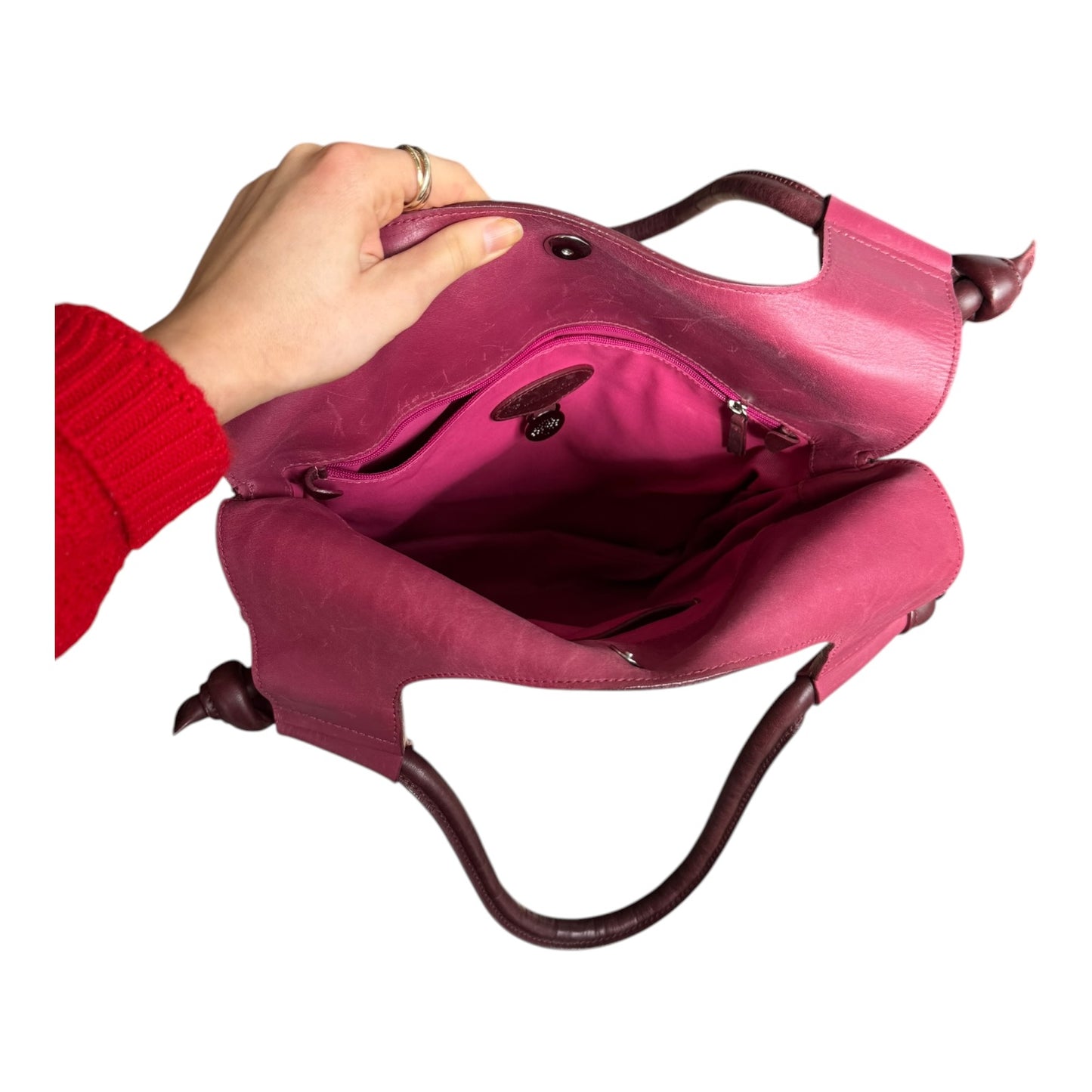 Mulberry Dark Pink Saddle Bag