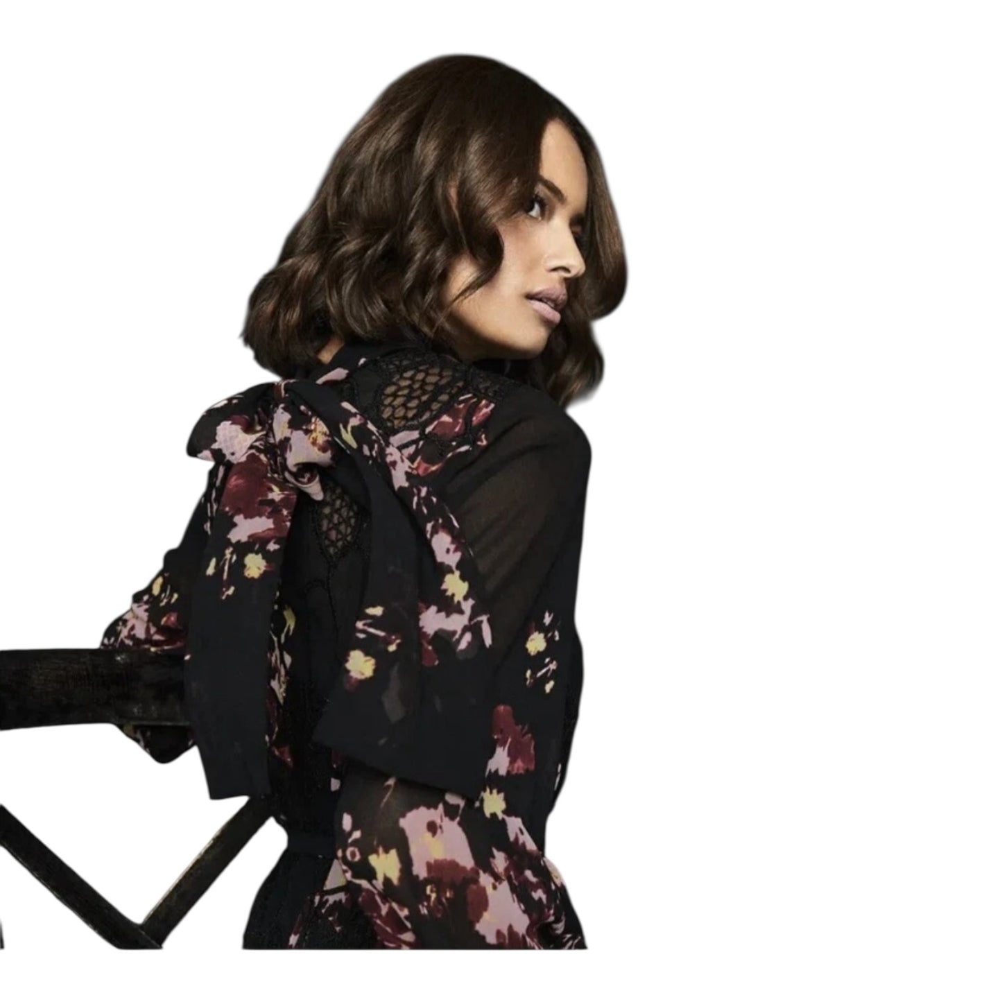 Reiss Rakel Black Mini Dress - 14