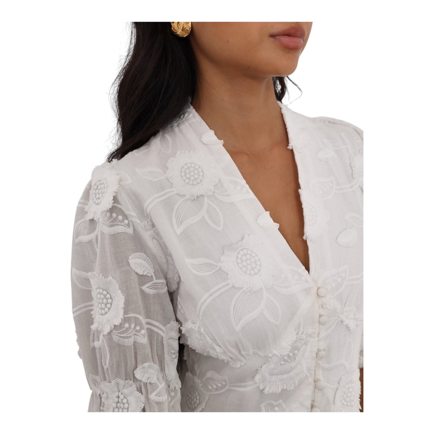 Vita Grace Sierra Embroidered Cotton Summer Day Dress - 8/10
