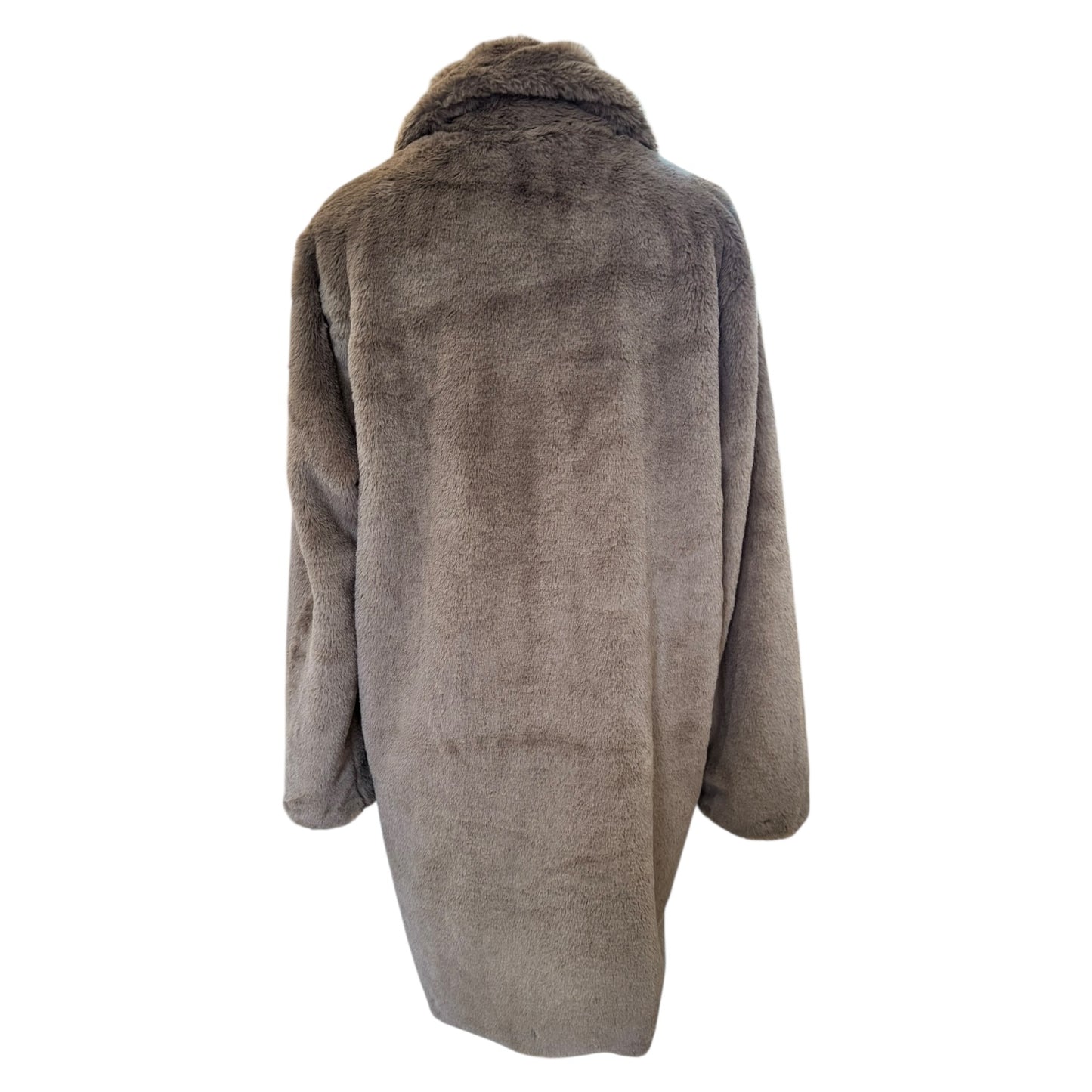 Numph Brown Faux Fur Coat - 14