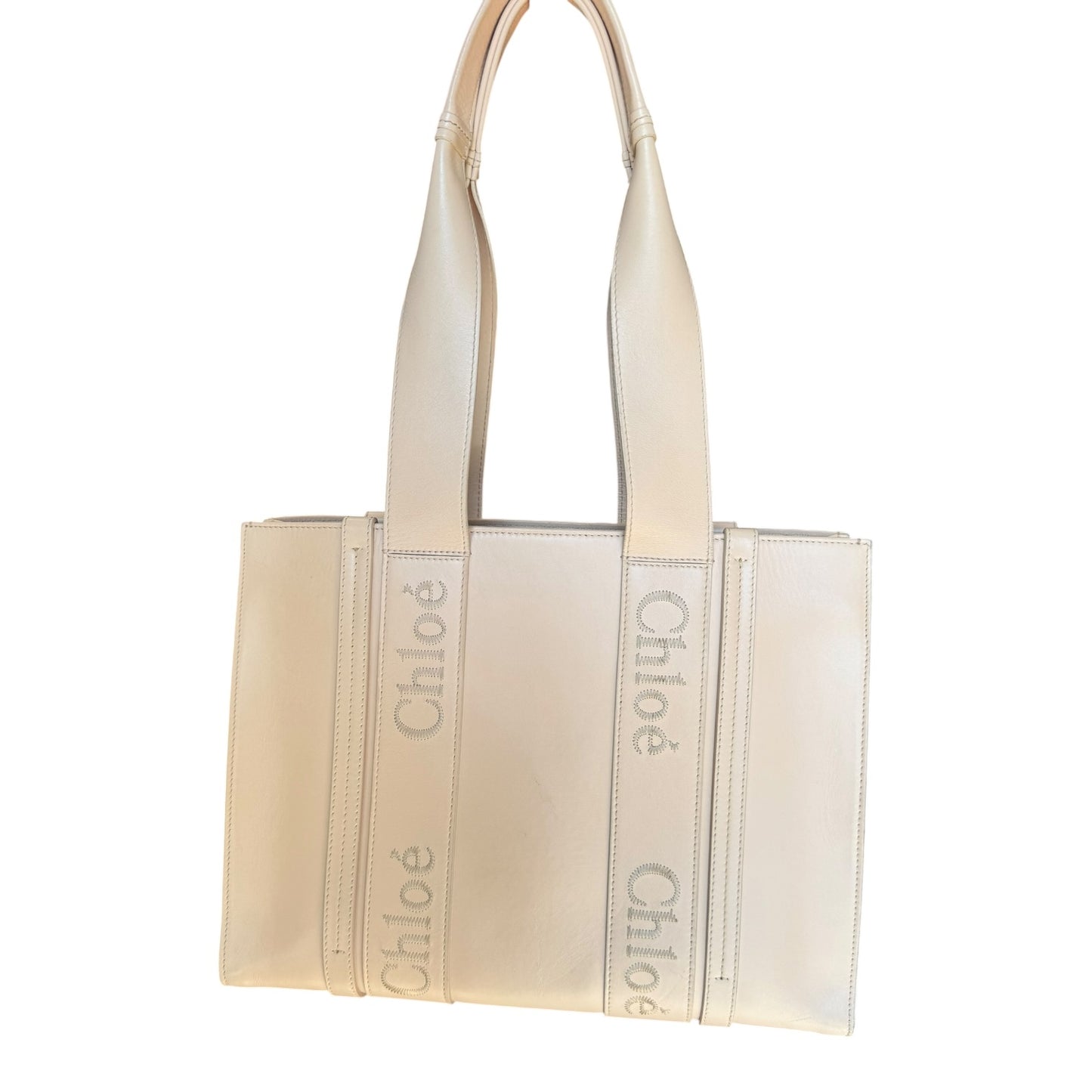 Chloe Leather Woody Tote Bag