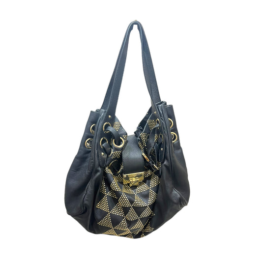 Jimmy Choo Black and Gold Studded Bag