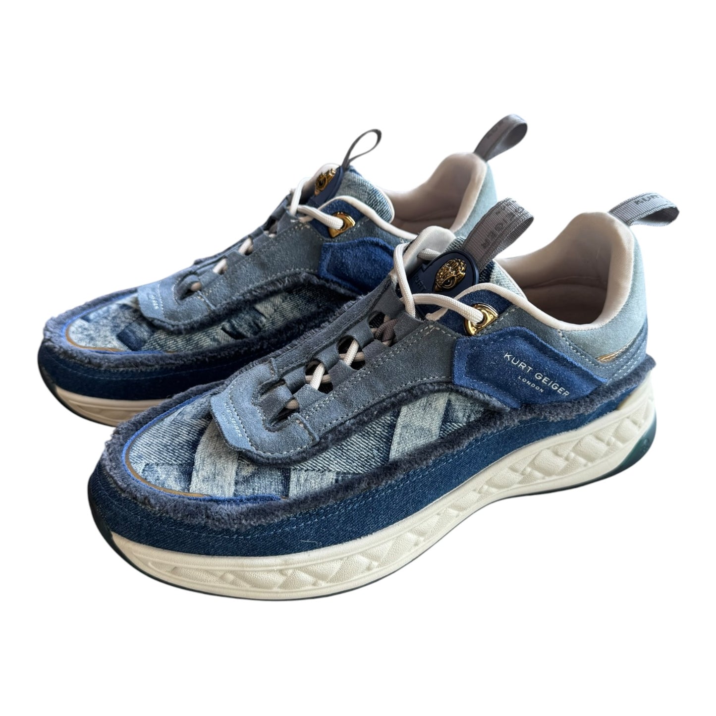 Kurt Geiger Kensington Denim Panelled Trainers - 40/7