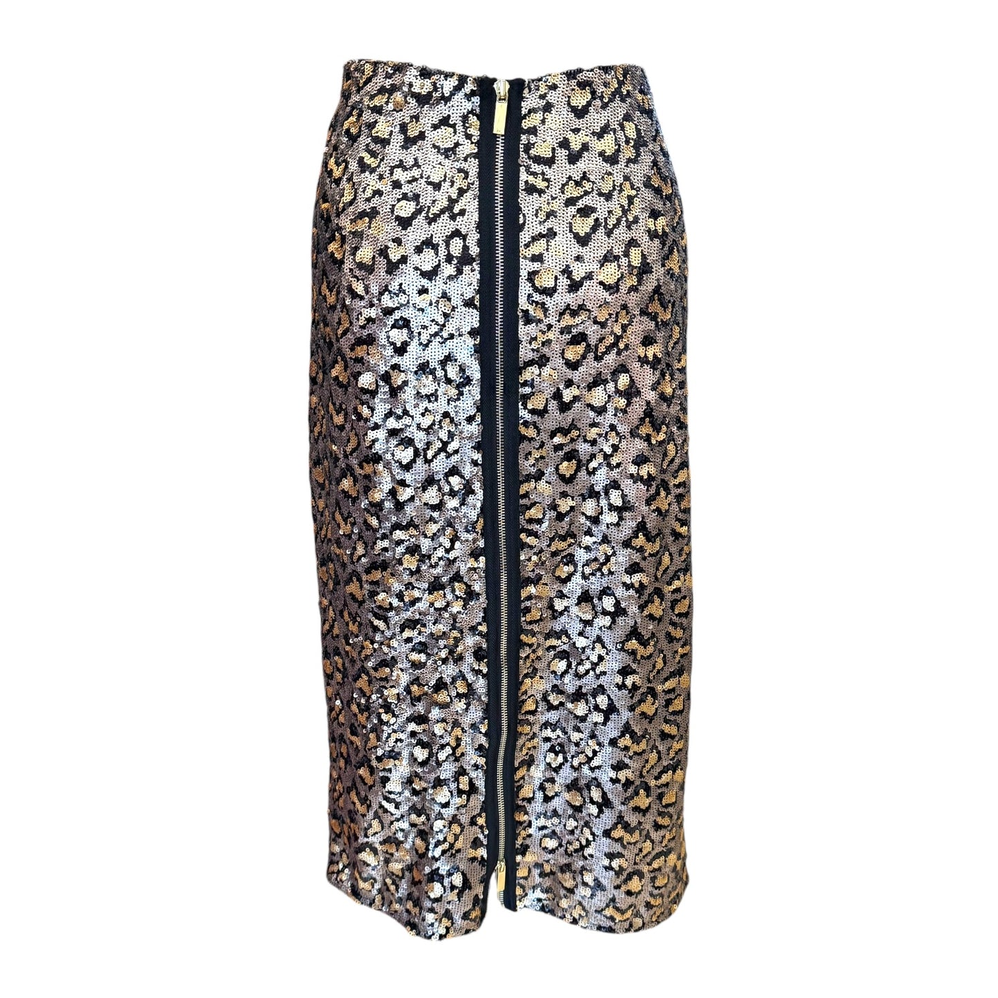 Karen Millen Animal Print Sequin Skirt - 14