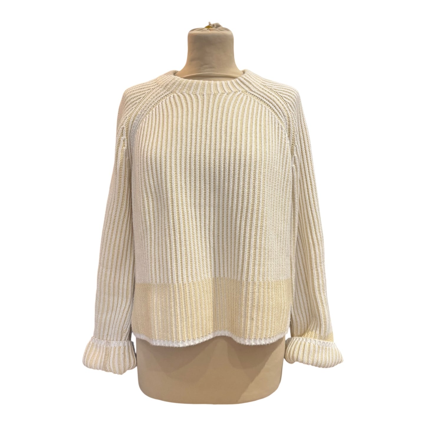 Me + Em Cream Cotton Crewneck Jumper - 10