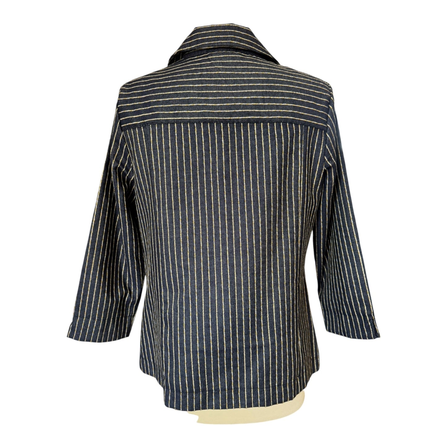 Klass Striped Three Quarter Sleeve Blazer - 10