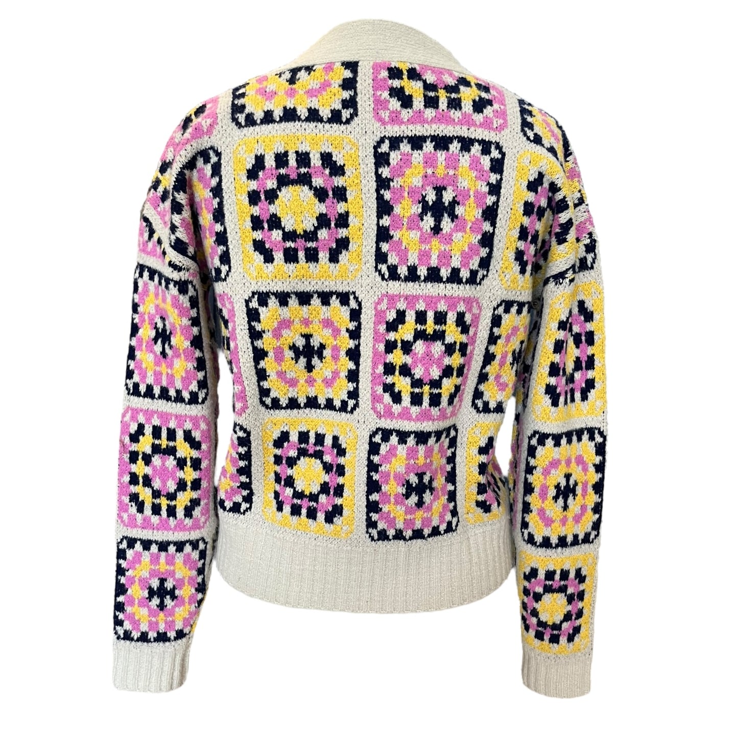 Neon Rose Crochet Pattern Cardigan - 10