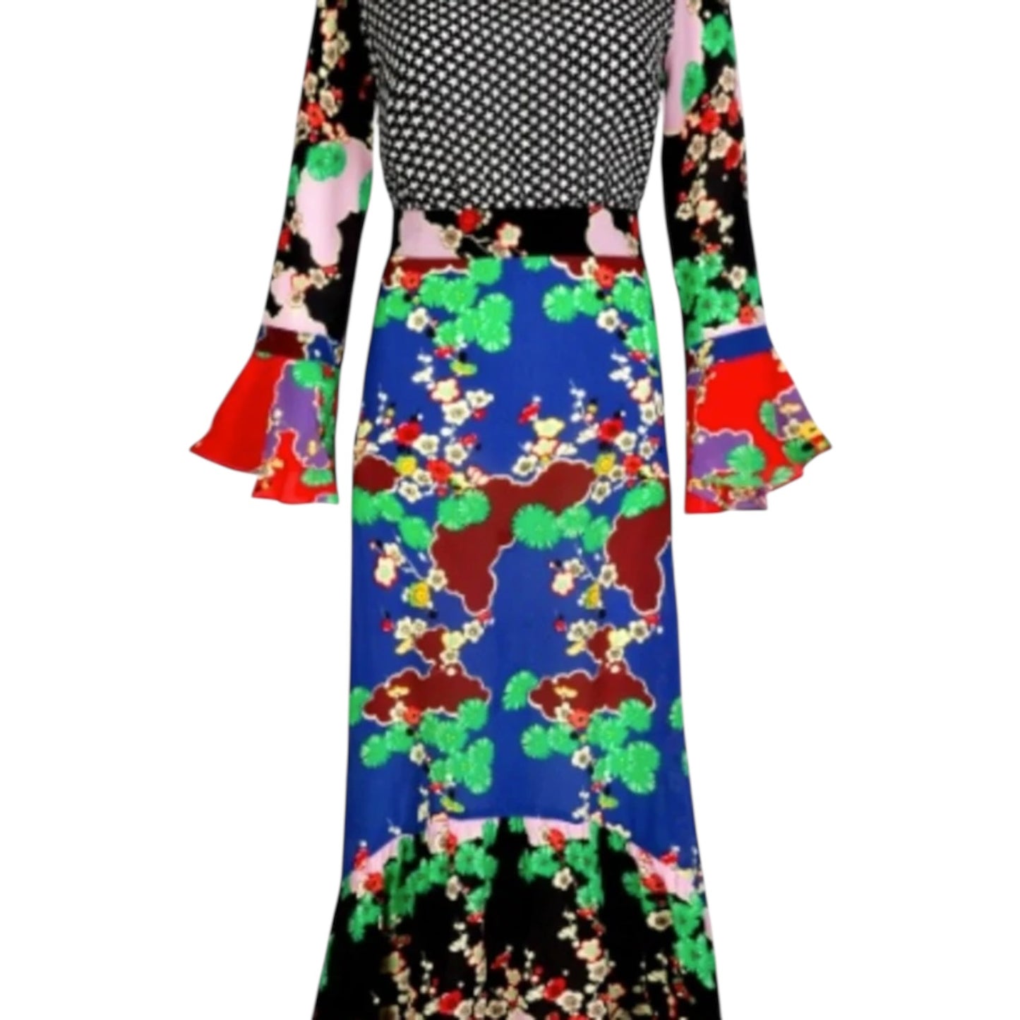 Rixo Chrissy Silk Patterned Dress - 12