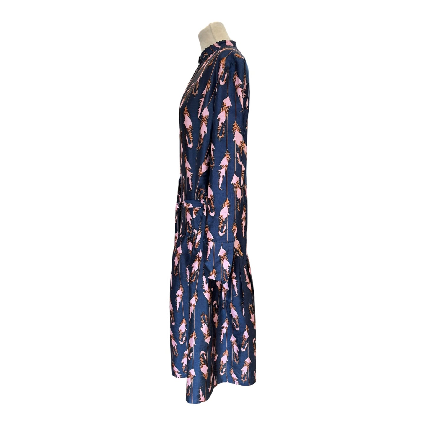An An Londree Navy Pink Silk Dress - 10/12