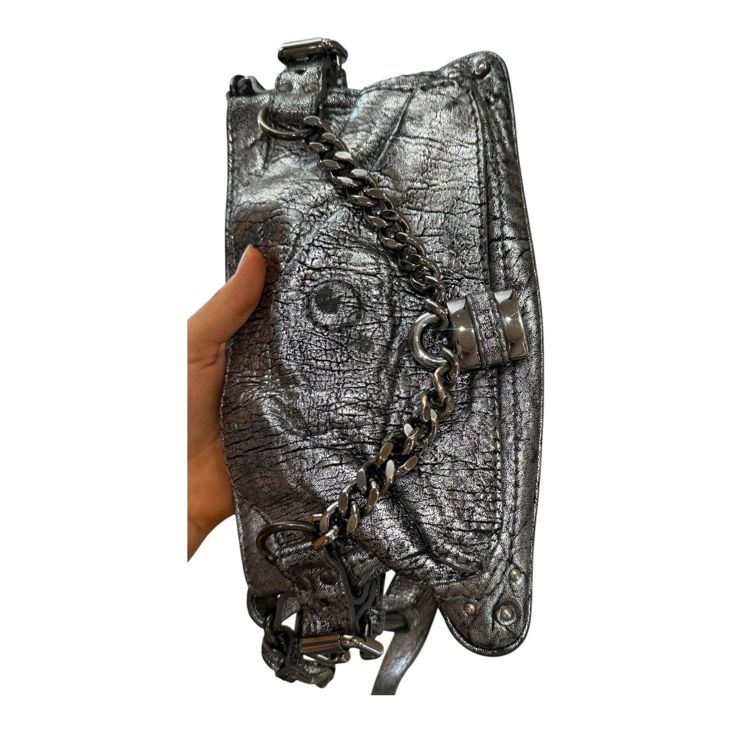 Chloe Paddington Silver Shoulder Bag