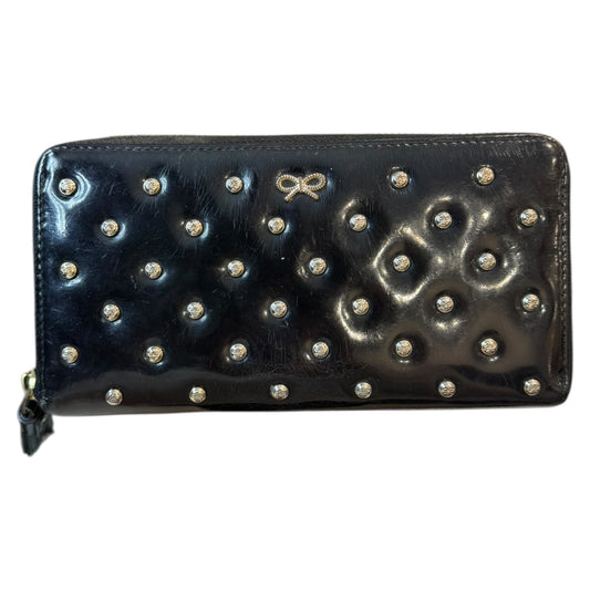 Anya Hindmarch Black Patent Leather Zip Wallet