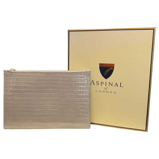 Aspinal of London Dove Grey Clutch