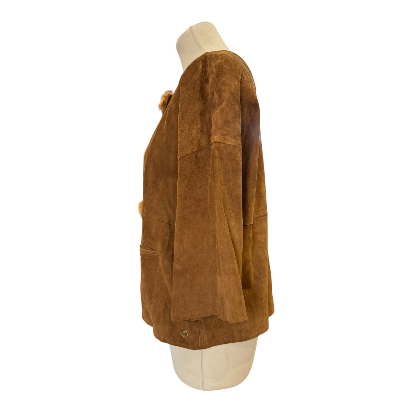 Massimo Dutti Tan Suede Jacket - 12/14