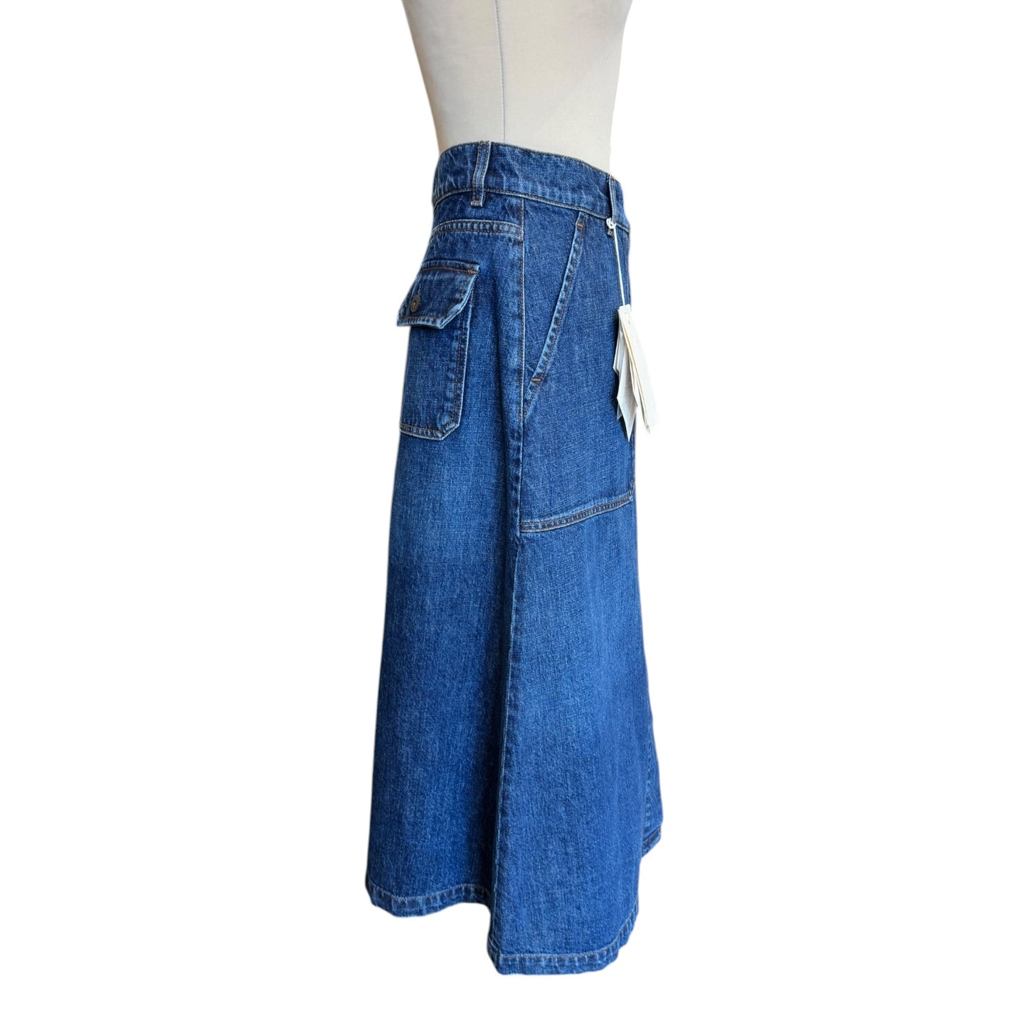 Weekend Max Mara Denim Donare Skirt - 12 - NEW
