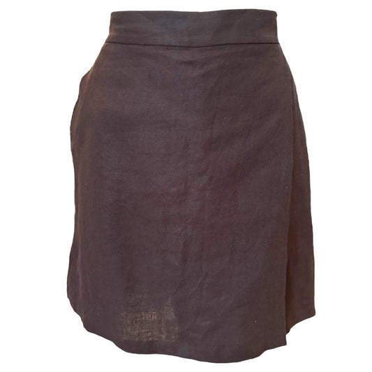 Massimo Dutti Brown Linen Skort - 12