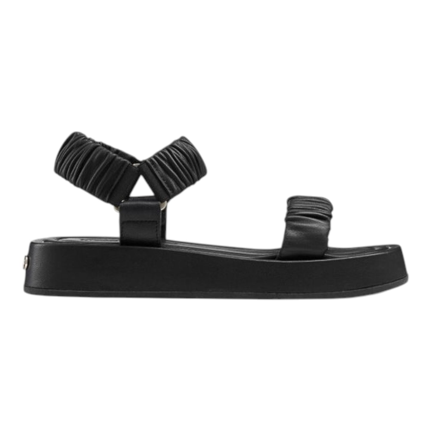 Russell & Bromley Scrunch Up Ruched Flatform Sandals - 38/5